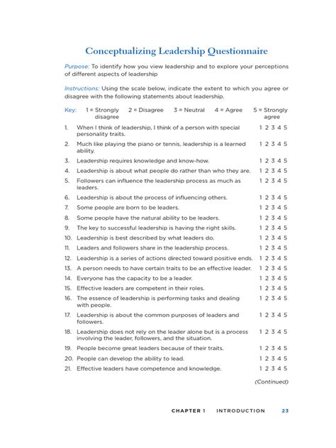 conceptualizing leadership questionnaire|leadership skills questionnaire northouse.